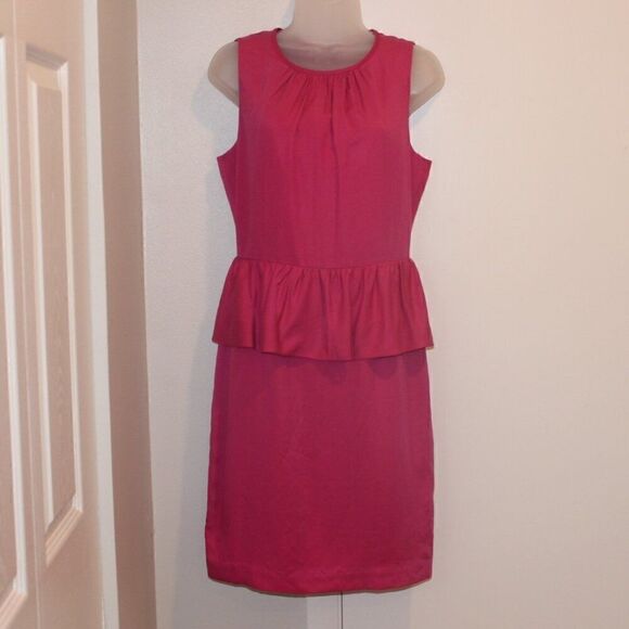 Trina Turk Kiran Pink Sleeveless Peplum Cocktail Dress Women Size 6 . - Picture 2 of 12